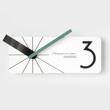 Rechteckige Wanduhr modernes minimalistisches Design