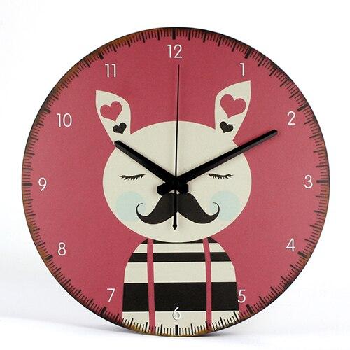 Originelle Kinder Wanduhr mit Katzenmotiv