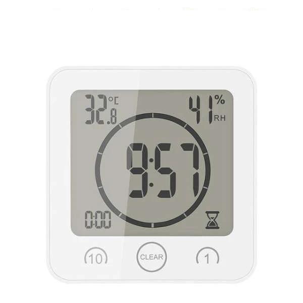 Digitale Badezimmeruhr mit Timer und Thermometer