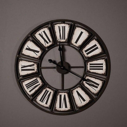 Große Vintage Wanduhr Römische Ziffern