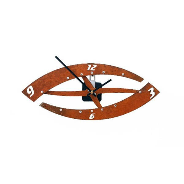 Designer Wanduhr Auge in Rostoptik