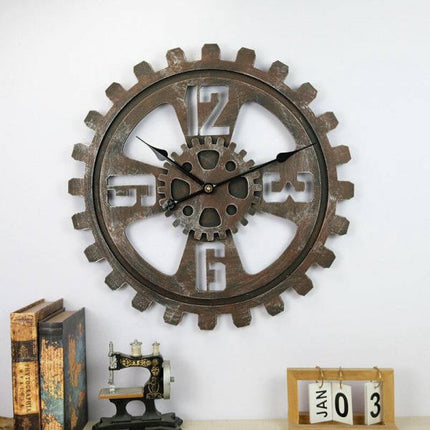 Wanduhr in Zahnrad Form Industrial