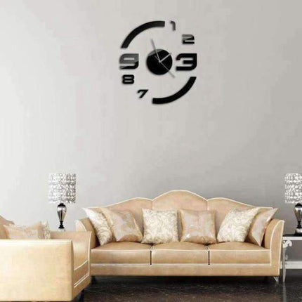 Moderne DIY Wanduhr geschwungene Zahlen