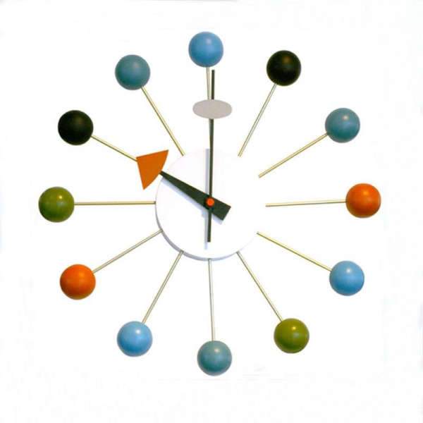 Bunte Ball Clock Wanduhr Designklassiker