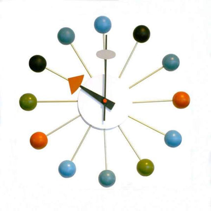 Bunte Ball Clock Wanduhr Designklassiker