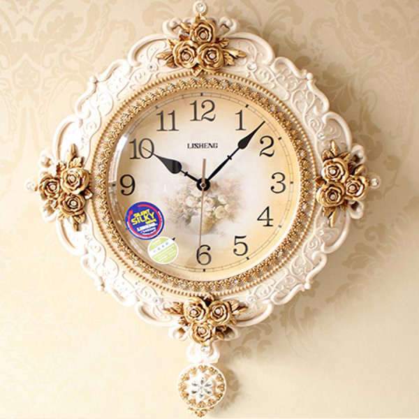 Prunkvolle Barock Wanduhr mit Pendel Antik