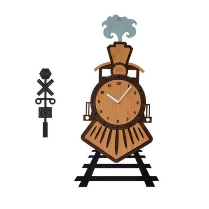 Wanduhr aus Holz Zug Design