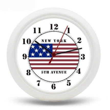 Wanduhr New York mit USA Flagge