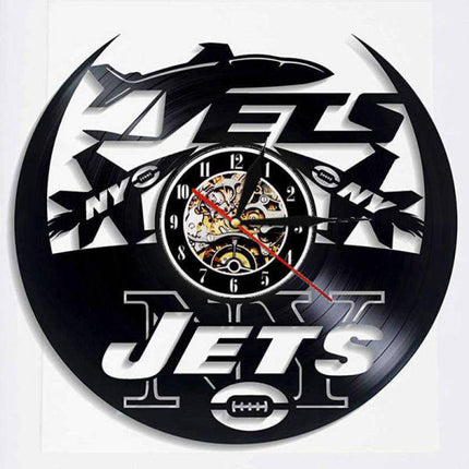 NY Jets Wanduhr aus Schallplatte