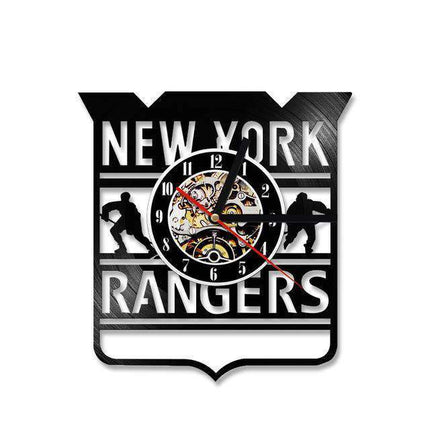 NY Rangers Wanduhr aus Schallplatte
