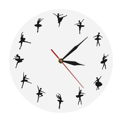 Wanduhr mit Ballerina für das Mädchenzimmer