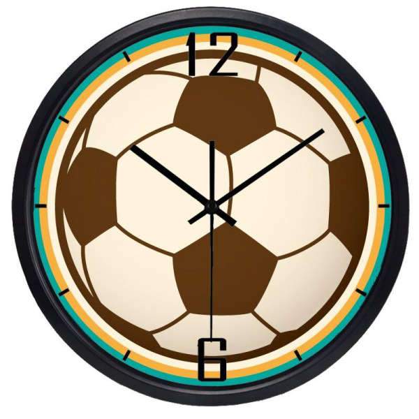 Wanduhr für Jungenzimmer im Fußball Design