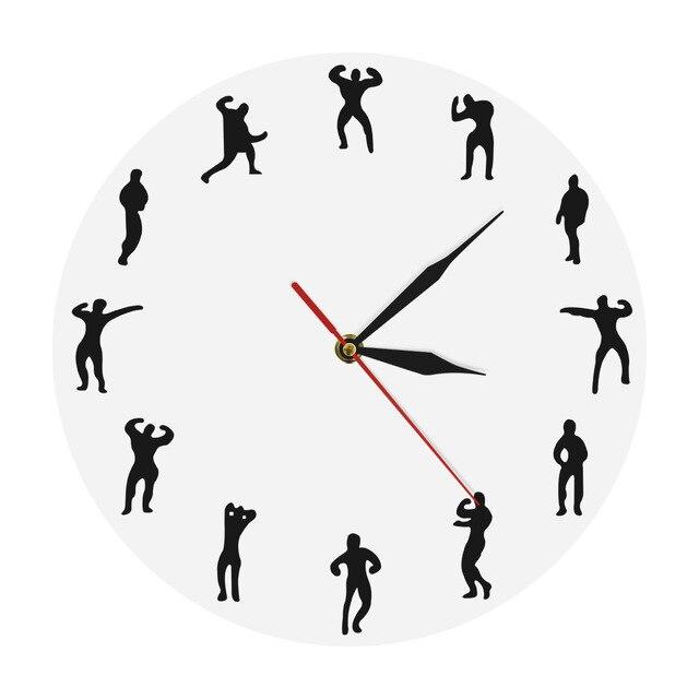 Lustige Wanduhr für Bodybuilder und Fitness