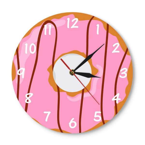 Leckere Donut Wanduhr für Küche