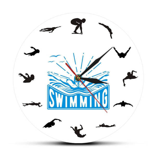 Wanduhr Schwimmen Design für Sportler