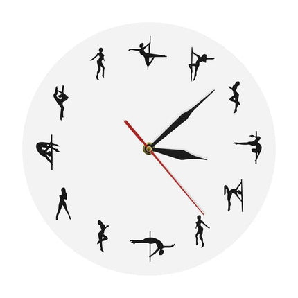 Originelle Wanduhr Pole Dance Figuren
