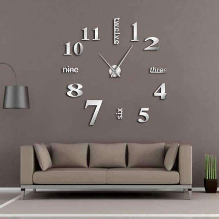 3D Wanduhr Aufkleber mit Zahlen