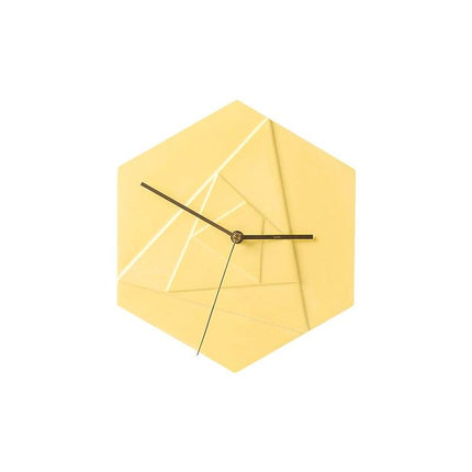 Geometrische Wanduhr Sechseck in 3D-Optik