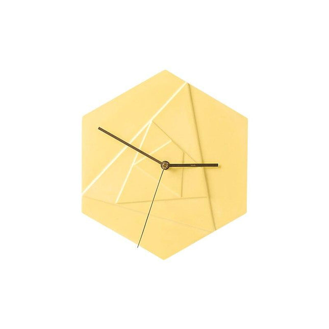 Geometrische Wanduhr Sechseck in 3D-Optik