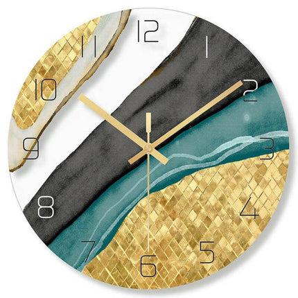 Moderne Design Wanduhr abstrakt Gold