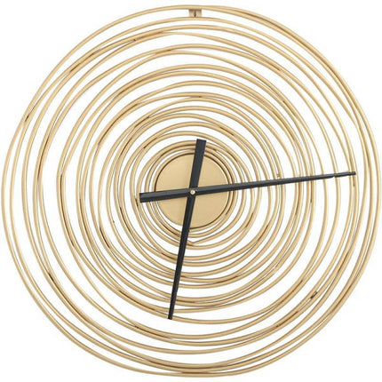 Goldene Design Wanduhr mit Spiral-Effekt