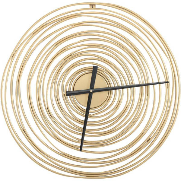 Goldene Design Wanduhr mit Spiral-Effekt