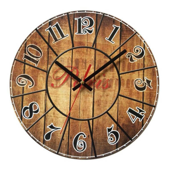 Antike Vintage Wanduhr aus Holz