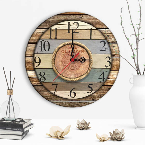 Maritime Vintage Wanduhr mit Seil