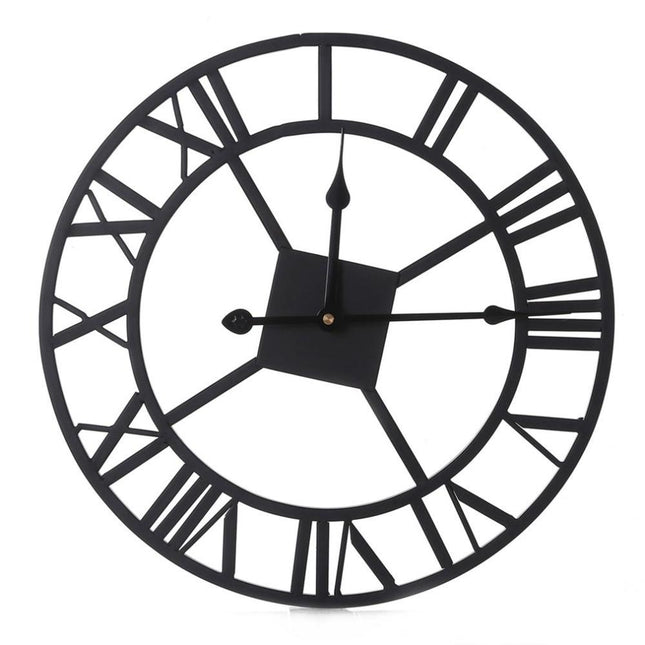 Große Wanduhr Römische Ziffern aus Metall