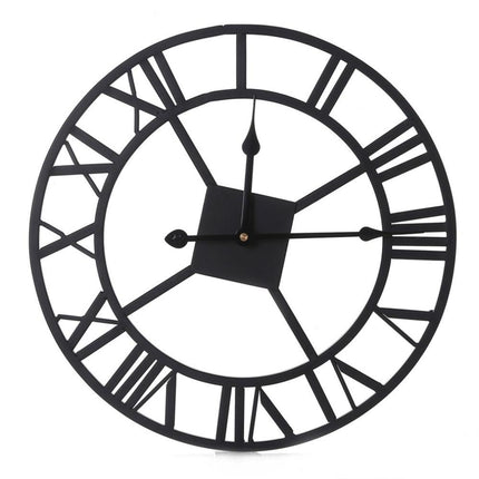 Große Wanduhr Römische Ziffern aus Metall