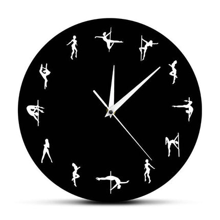 Originelle Wanduhr Pole Dance Figuren