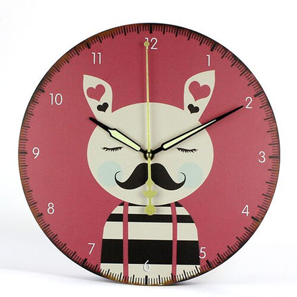 Originelle Kinder Wanduhr mit Katzenmotiv