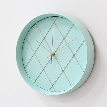 Runde Design Wanduhr in Mintgrün