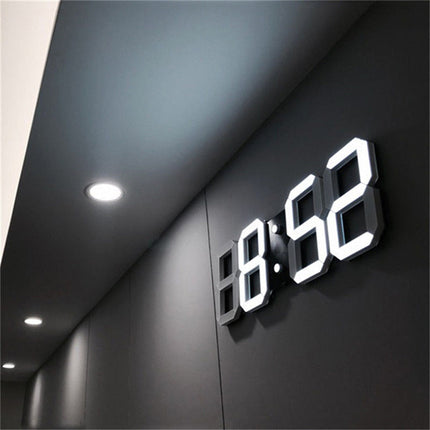 Moderne 3D LED Digitaluhr für Wand