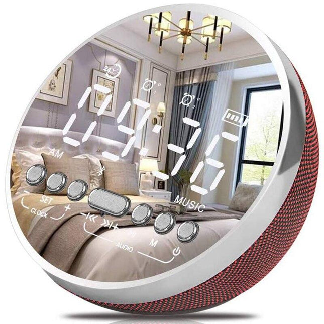 Digitaler Spiegelwecker mit Bluetooth Lautsprecher