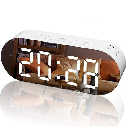 Smarter digitaler Spiegelwecker für Schlafzimmer