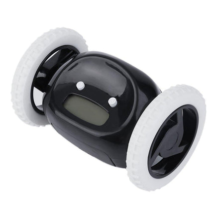 Fahrender Wecker auf Rädern für Tiefschläfer